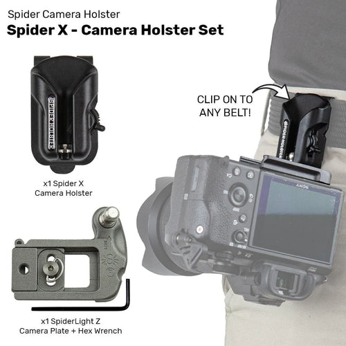 SpiderX Holster Set – Camera Plate & SpiderX Holster